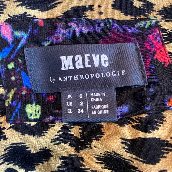 Anthropologie Maeve Floral Faux Wrap Dress Sz 2 - Picture 15 of 15